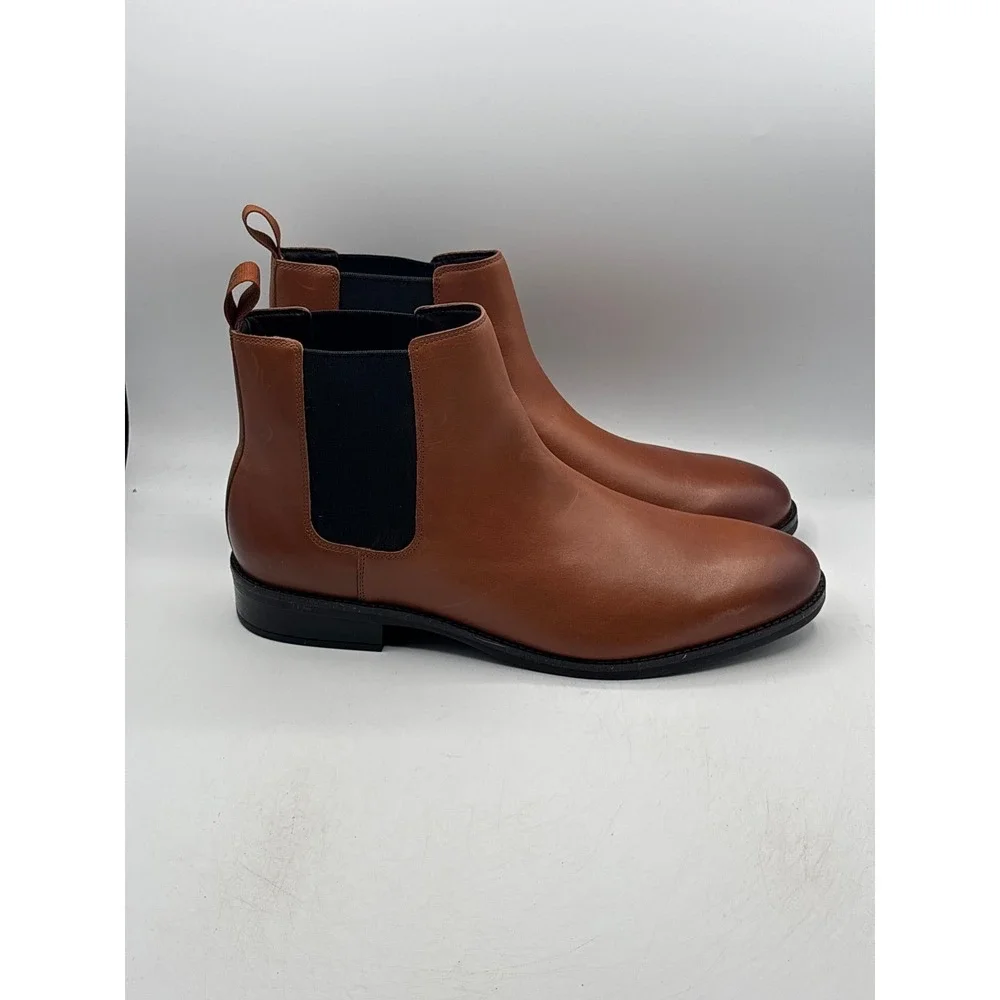 Cole Haan Chelsea Boots Mens 13 British Tan Leather Grand+ Dress C37859